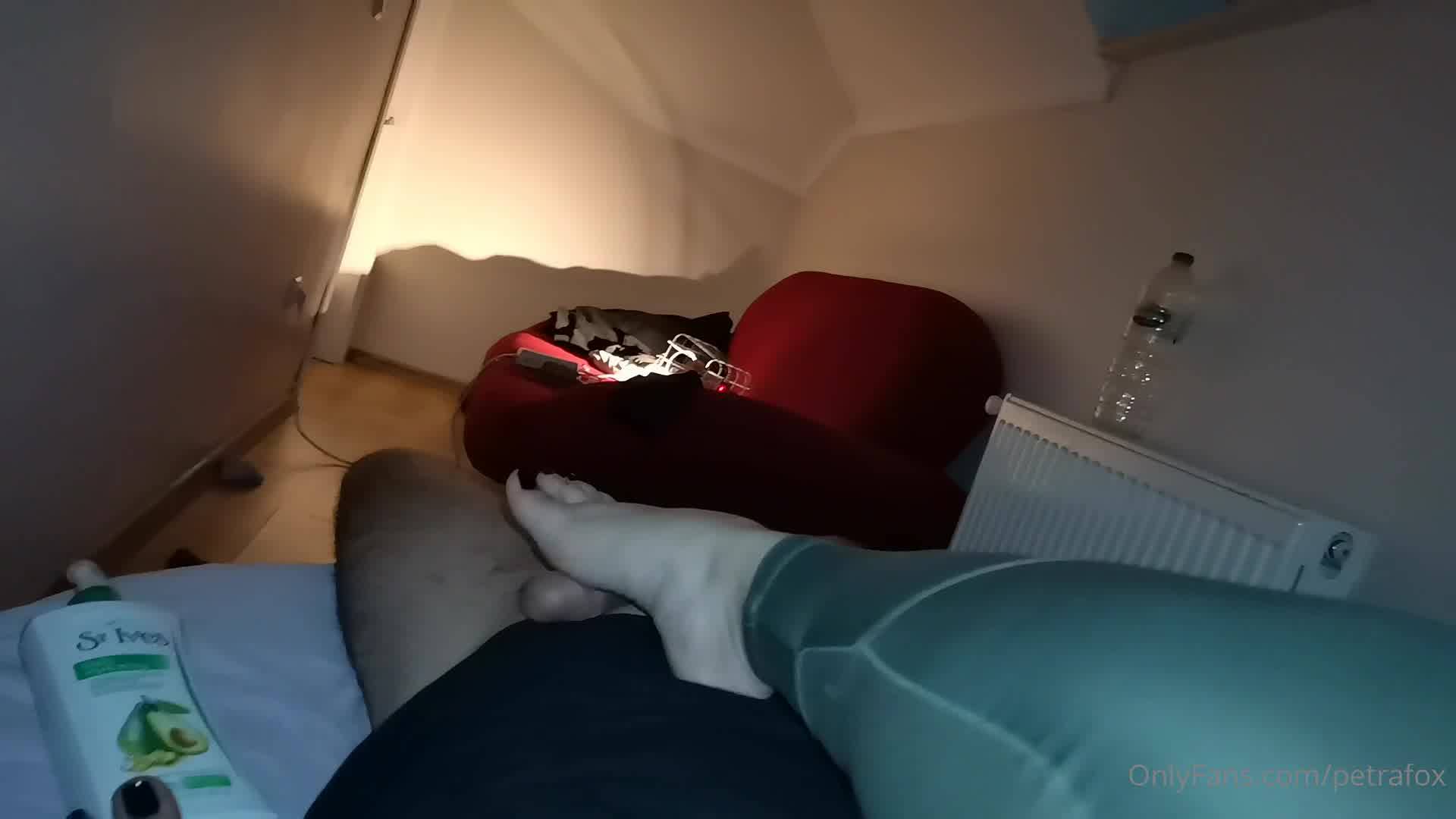 Footjob for him